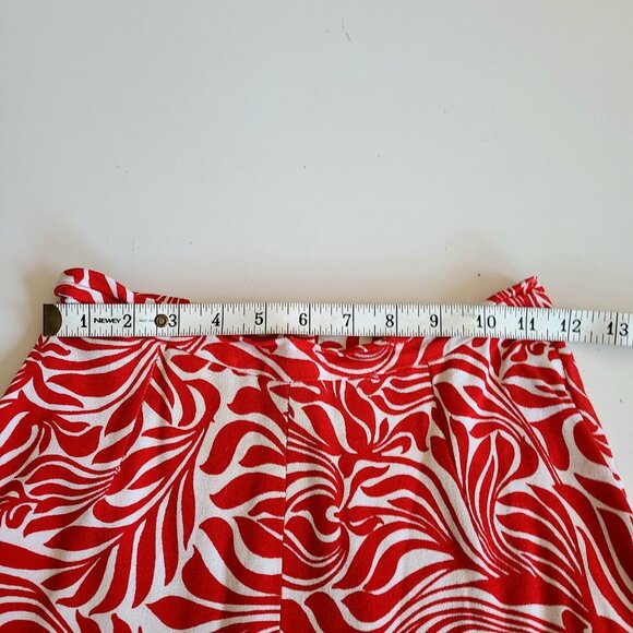 Vintage 60s high waisted red and white wide leg pants size XXS. 1960s mod pants. - Picture 5 of 10